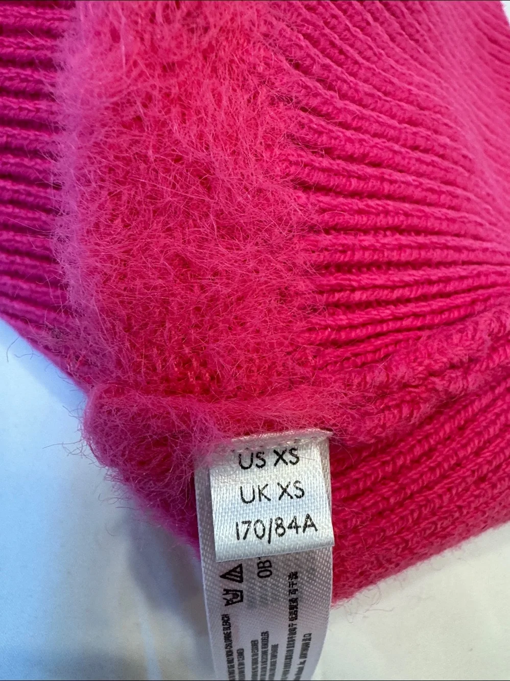 Free People Hot Pink Fuzzy V-Neck Sweater Vest